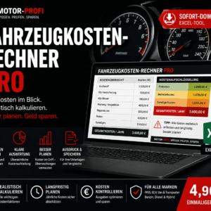 Fahrzeugkosten-Rechner PRO zur Berechnung jährlicher Autokosten
