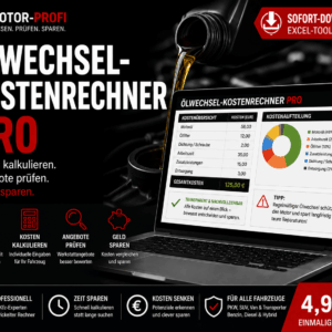 Ölwechsel-Kostenrechner PRO zur Berechnung der Ölwechselkosten