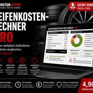 Reifenkosten-Rechner PRO zur Berechnung der jährlichen Reifenkosten